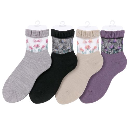 0



0



桑メリヤス
25AW シースルーソックス クルー丈 カシミヤ混 お花畑