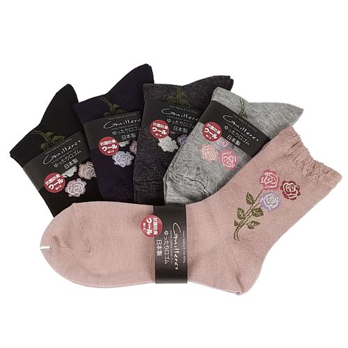 0



0



キングオリジナル
ギュレ ウール混ラメ入りワンポイント薔薇ソックス
