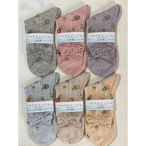 0



0



フタムラ
クルー丈 さわやかメッシュ 靴下6足セット（色アソート6足組）