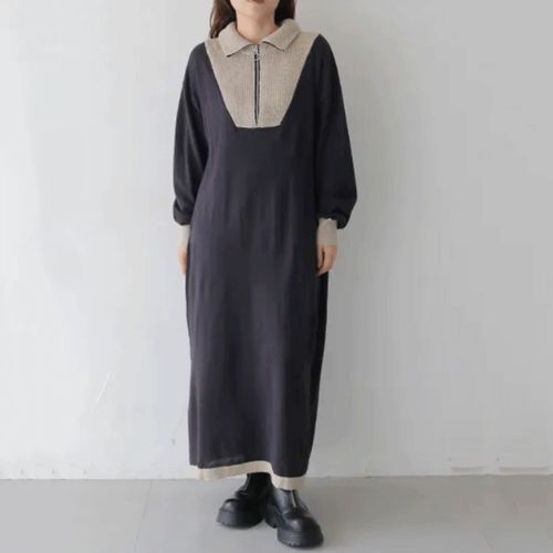 0



0



三澤　
vingtrois 配色ハーフジップニットワンピース