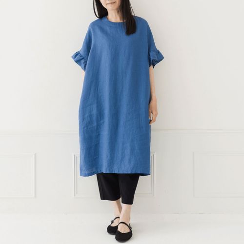 0



0



ピープル
Crea delice 14番手リネン 袖フリルチュニックワンピース
