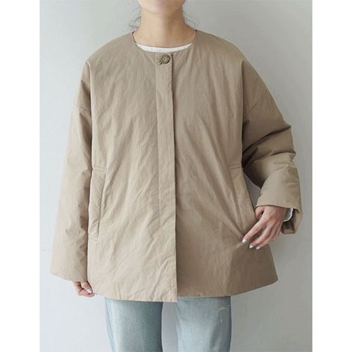 0



0



ａｅｌ
mao made ノーカラーAライン中綿ジャケット