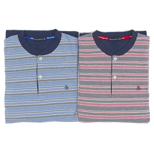 4543754197580



0



日登美　
Munsingwear 紳士半袖パジャマ 強撚天竺ボーダーヘンリー