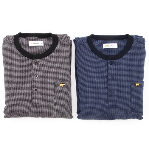 4547374449593



0



コスギ
GoldenBear 長袖ヘンリーネックパジャマ 裏シャギー起毛千鳥ジャカード