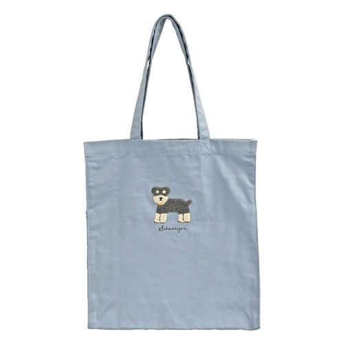 4571484067422



BG0065/1B



ツイン
アニマルサガラ刺繍トートバッグ シュナウザー ブルー