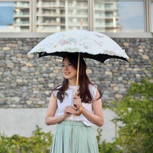 4562420000504



0



イデオ　
完全遮光（晴雨兼用）女優日傘 50cm 「優雅刺繍 かわず張り長日傘 」