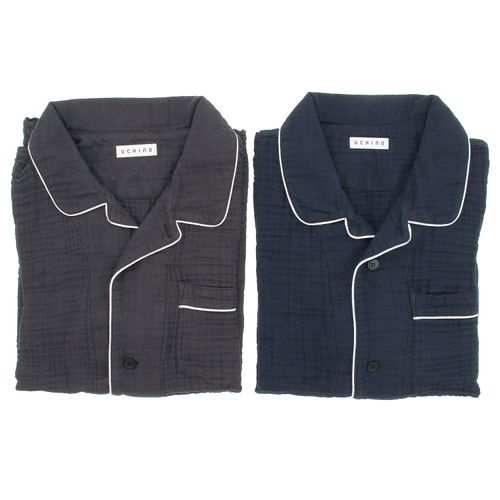 4905296247831



0



内野　
UCHINO メンズ クレープガーゼ パイピング半袖パジャマ
