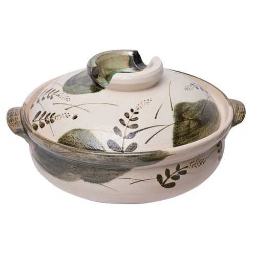 4512060325352



32-535-15



佐治陶器　
織部芦絵9号土鍋
