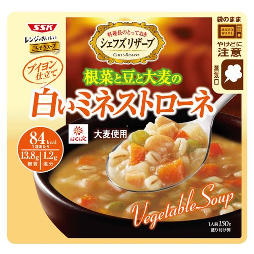 4901688706726







清水食品　
レンジでごちそう 根菜と豆と大麦の白いミネストローネ