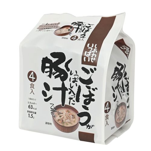 4945137478048







コスモス食品
フリーズドライ ごばうがいっぱい豚汁 4食入