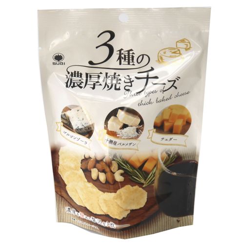 4973383548253



20G



スギ製菓　
3種の濃厚焼きチーズせんべい