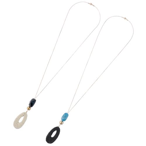 ジェノバ
異素材チェーンロングネックレス