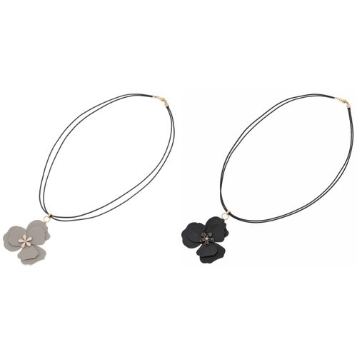 ジェノバ
フェイクレザー花ネックレス