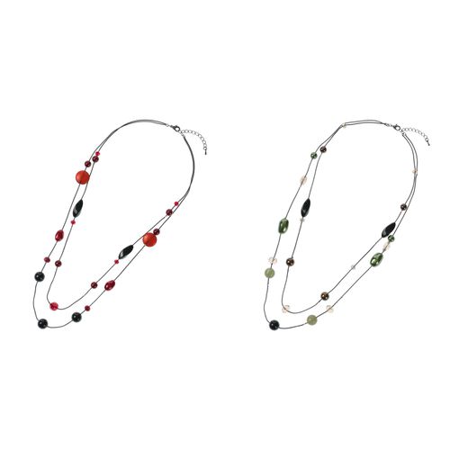 伸美
異素材2連ネックレス