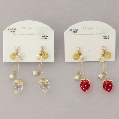 ピーズ
クリハナ25 いちごピアス