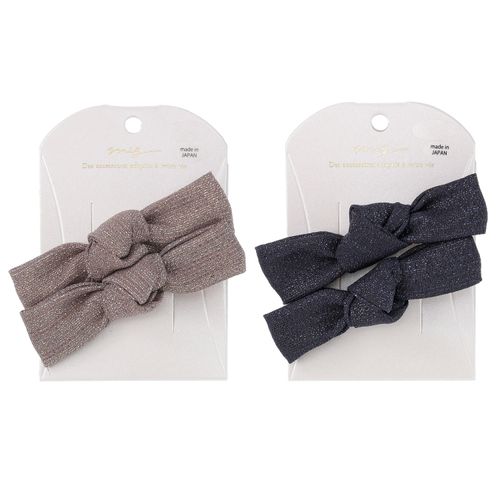 ピーズ
ラメリボンヘアクリップ