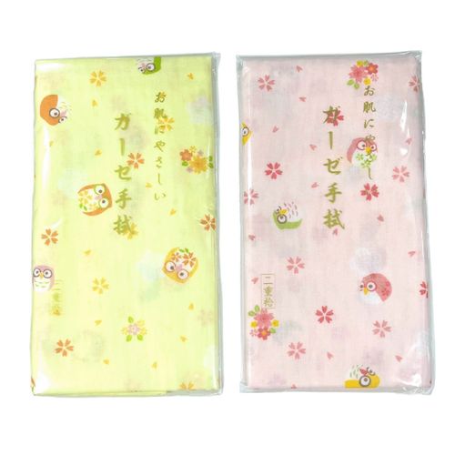 ミクラ
ガーゼ手拭 桜フクロウ