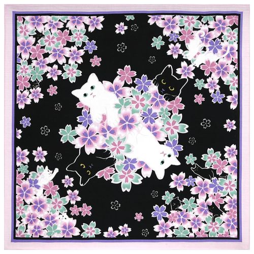 6-047512



三陽商事
LaLaLu 風呂敷（中巾）ねこの夜想曲（ノクターン）