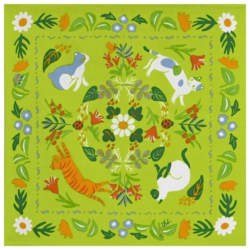 6-047513



三陽商事
LaLaLu 風呂敷（中巾）ねこの庭