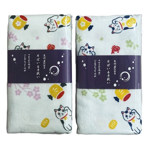 ミクラ
ジャガード片パイル手拭 招き猫