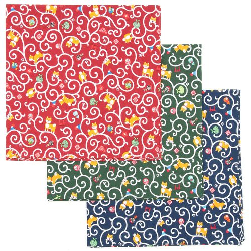 清水
和柄バンダナ 唐草×柴犬