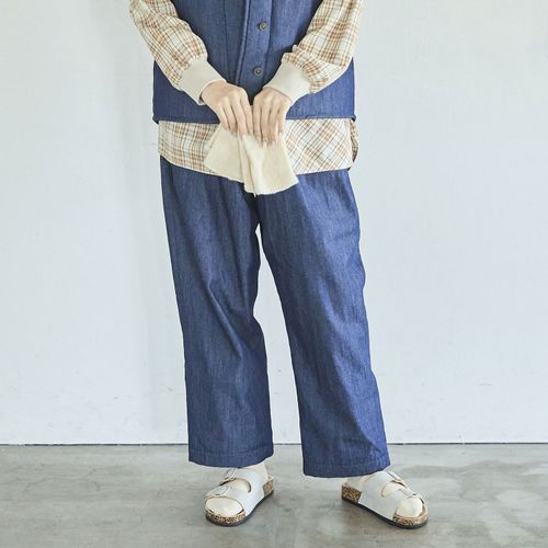 ノンノ
cloudnine ノンノ 表面デニム／カラーツイル 裏面フリース 9分丈パンツ