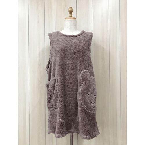 トレンディー
ボア無地クマアップリケエプロン