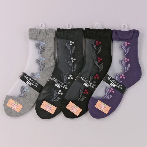 ナコー
シースルーソックス ほんのきもち 毛混 ボタニカル 靴下