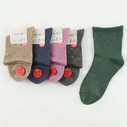 常峰ソックス
クルー丈 ドット柄 靴下