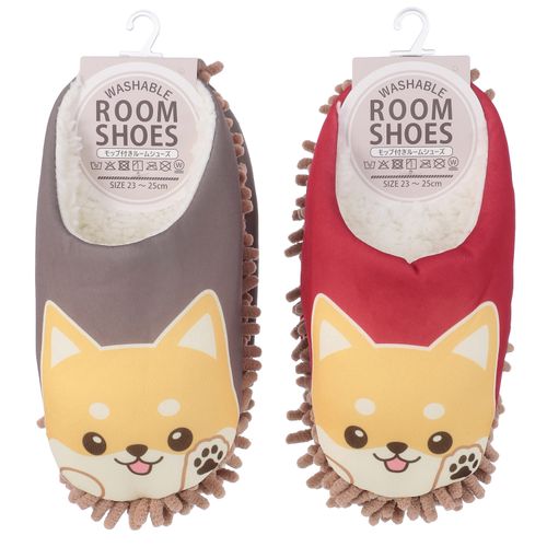 竹内
モップ付き 裏ボア ルームシューズ 柴犬