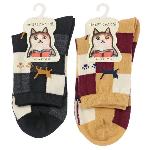 4550728007400







助野
にゃんこ堂 猫ブロックチェック クルー丈ソックス