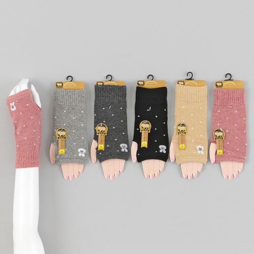 稲坂莫大小製造
カシミヤ混 アームウォ―マ― ドット犬