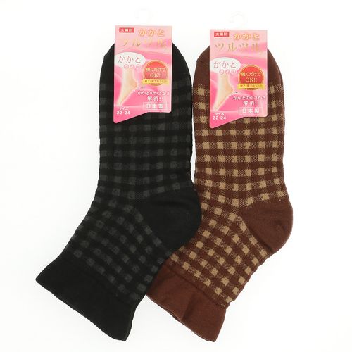 太陽ニット
かさかさ解消ソックス チェック柄 靴下
