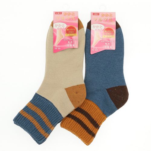 太陽ニット
かさかさ解消ソックス 切替柄 靴下