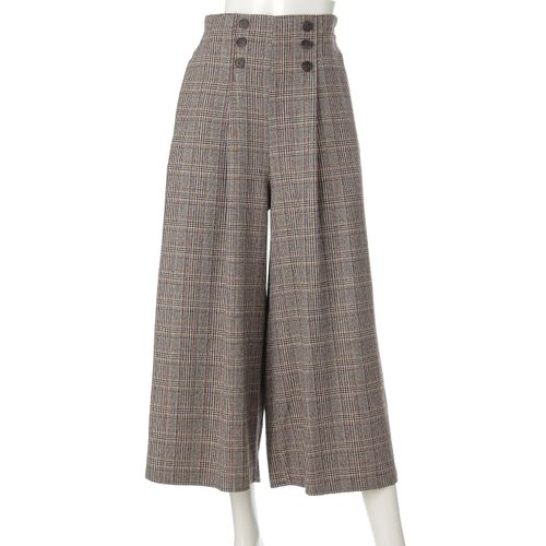 ジェーシーエス
グレンチェック6ボタンワイドパンツ