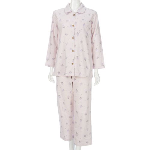 ギャルソンヌ
綿100％ネル ミモザ柄 丸襟パジャマ