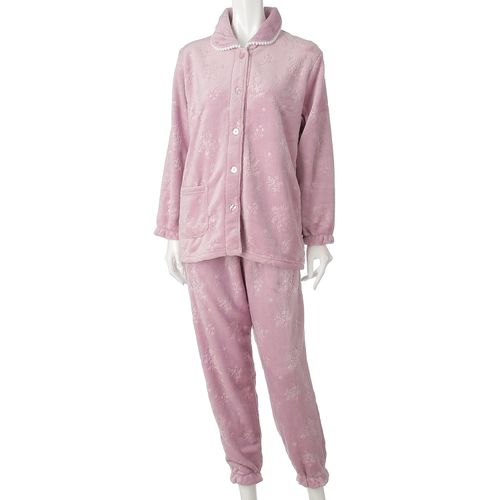 美竹
スーパーふわふわ 無地花エンボス シャツパジャマ