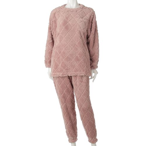 美竹
ボリュームマイクロフリース 無地ダイヤエンボス かぶりパジャマ