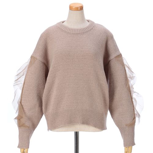 ホワイトジョーラ
Emilyan 袖チュールニット