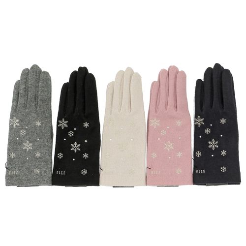 　エテルナ
ELLE 雪の結晶刺繍手袋