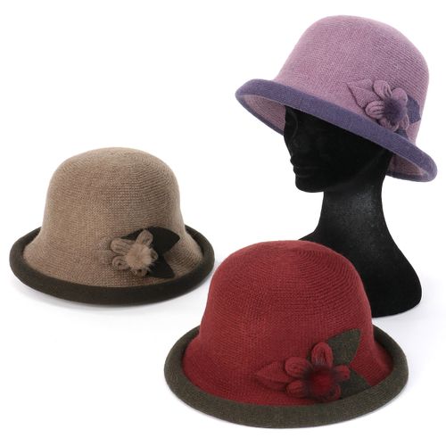 カワタニ
ウール混花飾りクロッシェ