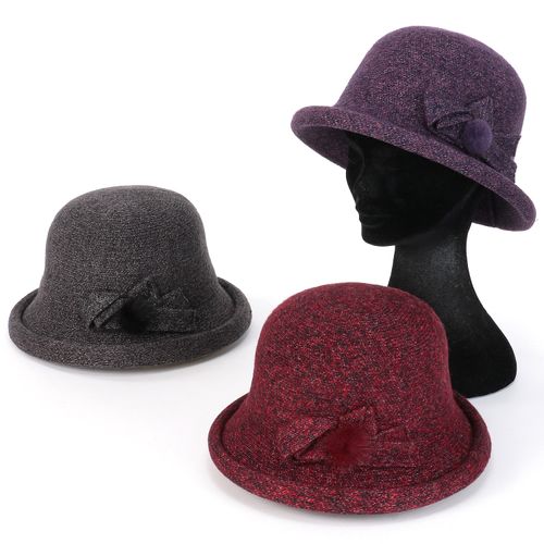 カワタニ
ミンク玉付きウール混ハット