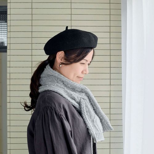 志成販売
ボーダーリブのニットベレーキャップ