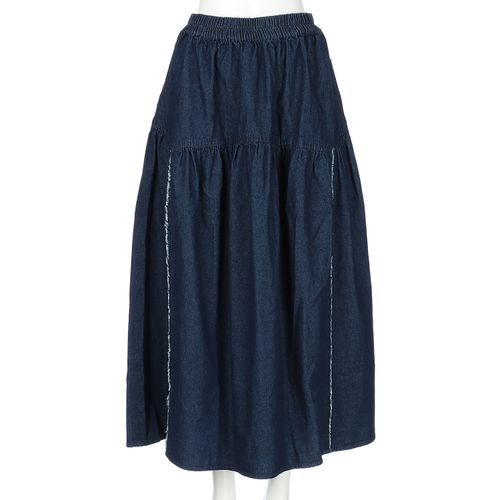 アンナヴァン
デニム切替フリンジスカート