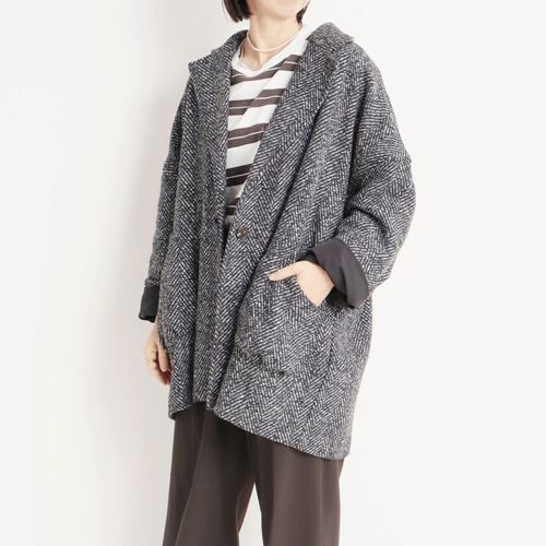 オンアンドオン
le colis ダブルフェイスヘリンボーンジャコット