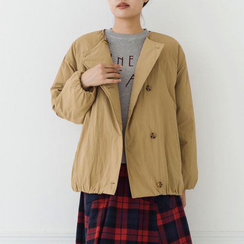 ピープル
kermu 保温中綿「Zermoly」ノーカラーハーフコート