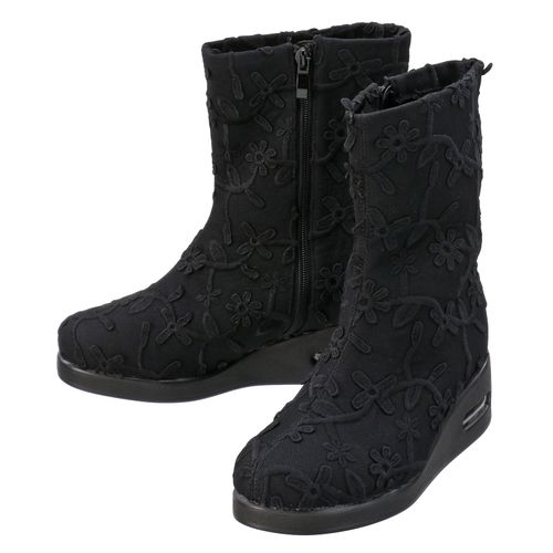 ポポラーレ
POPOLARE フラワー刺繍レースブーツ 3804