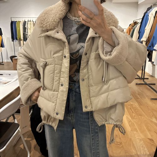 ハルズアミ
ハルズアミ レザーライクパファーコート