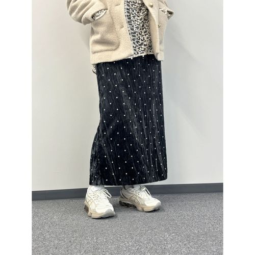 アスプリ
SEADRAKE タテシワベロアドットスカート