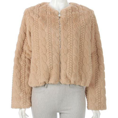 バーミリオン
ケーブル柄ノーカラージャケット